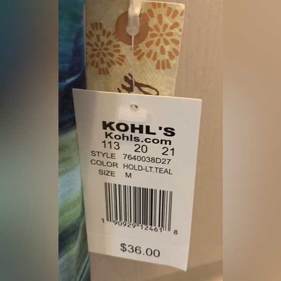 ✨NWT✨World Unity Blue Waves Tank Top Sz Medium - Picture 4 of 8